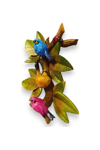 Dekoratif Canlı Renk Sevimli Kuşlar Figürlü Duvar Süsü Zarif Ev Ve Bahçe Dekorasyonu İçin Şık Aksesuar