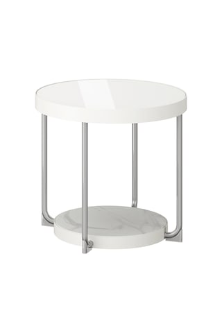 Ikea Frotorp Kenar Sehpası Beyaz-krom Kaplama