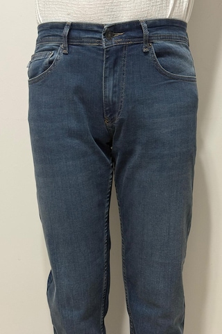 Hacker Denim Dmctekstil Erkek 1023 Lacivert Yüksek Bel Rahat Kesim Boru Paça Jean Pantolon