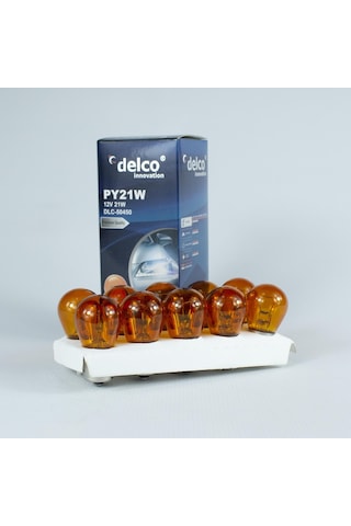 Delco U.s.a P21w Naturel Amber 93 Düz Tırnak Sinyal Ampulü 12volt 10 Adet Ba15s