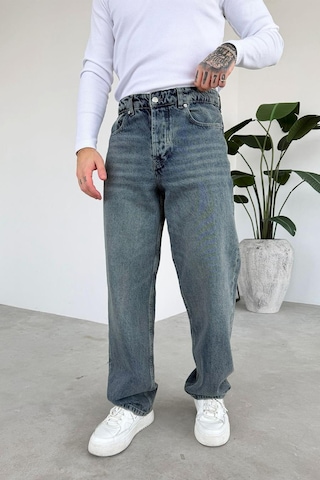 Eskitme Mavi Soft Degrade Basic Regular Pantolon Eskitme Mavi