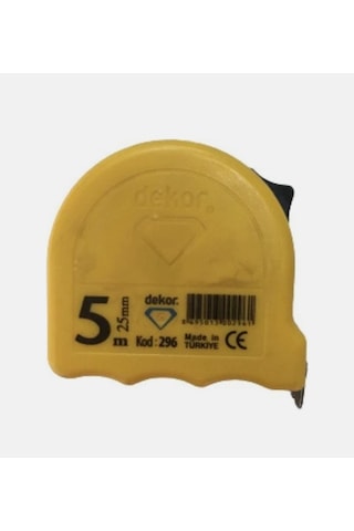 Dekor 5 Metre 25 Mm, Dekor Şerit Metre Sarı No: 296 5 M