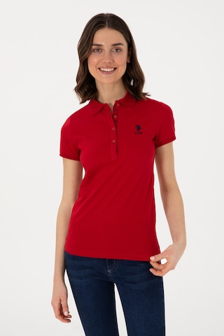 U.S. Polo Assn. Kadın Kırmızı Basic Polo Yaka Tişört 50300896-VR171