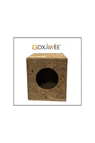 Goxawee Kedi Evi Dış Ortam Uygun Ahşap Kedi Evi Osb 34x32x26 Cm