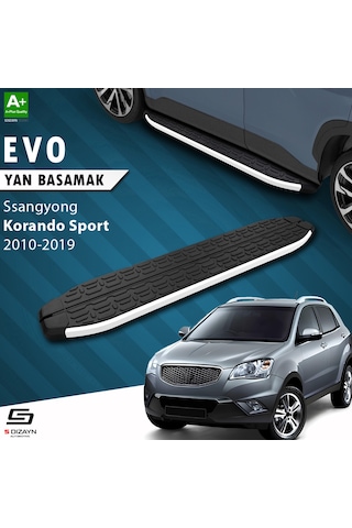 S-dizayn Ssangyong Korando Sport Evo Aluminyum Yan Basamak 203 Cm 2010-2019 A+ Kalite