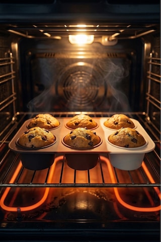 6'lı Derin Silikon Muffin Ve Cupcake Kalıbı Çok Renkli