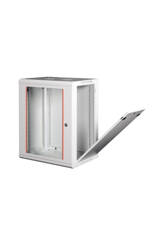 Lande - 15u 19" Duvar Tipi Rack Kabinet Genişlik: 600 Mm Derinlik: 450 Mm Açık Gri Demonte