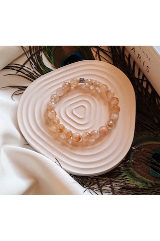 Sitrin Doğal Taşlı Bileklik 8 Mm