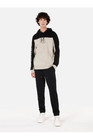 Colin's Colins Normal Kesim Kapüşonlu Baskılı Siyah Erkek Sweatshirt Cl1070813 Siyah