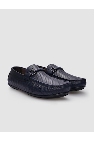 Cabani %100 Hakiki Deri Lacivert Tokalı Erkek Loafer-lacivert Lacivert
