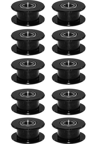 Moly 3d Yazıcı Aksesuarı: Aibecy Alüminyum Dişsiz Gelişmeli Tekerlek - 3mm Eksen Çapı, Siyah, 10 Adet Paket - Kullanışlı Ve Dayanıklı