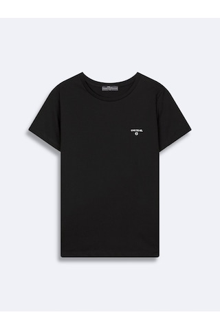 LTB Basic Minimal Yazı Siyah T-shırt