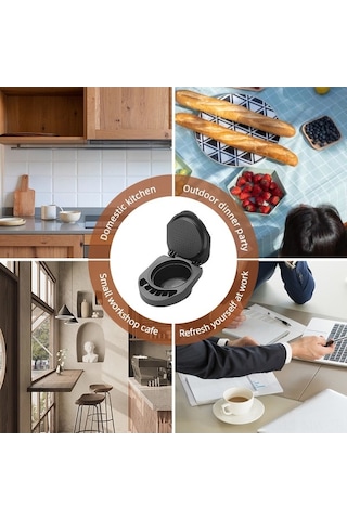 Novahub Çok Amaçlı Kahve Kapsül Dönüştürücü - Yeniden Kullanılabilir, 3 Tip Uyumlu, Kolay Temizlik. Siyah Siyah