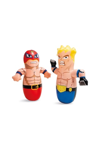 Şişme Hacı Yatmaz Kumsuz 94 Cm, Güreşçi Şişme Bahçe Plaj Oyuncağı,çocuklar İçin Figürlü Plaj Oyuncak Çok Renkli