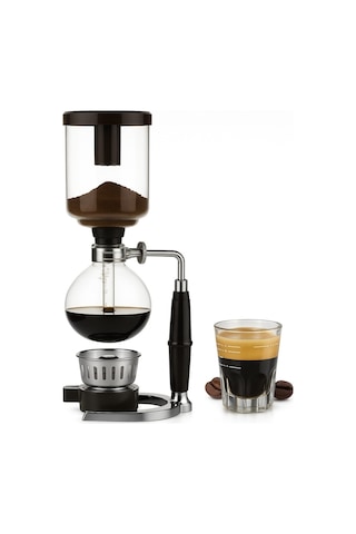 Reoona Syphon Kahve Sifonu 5 Bardak Sifon Kahve, Soğuk Kahve Demleme Siyah