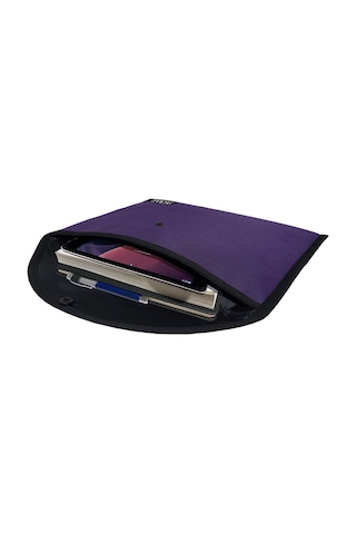 Jacbag Mor Kadın A4 Çıtçıtlı Dosya Defter Tablet Ve Evrak Çantası
