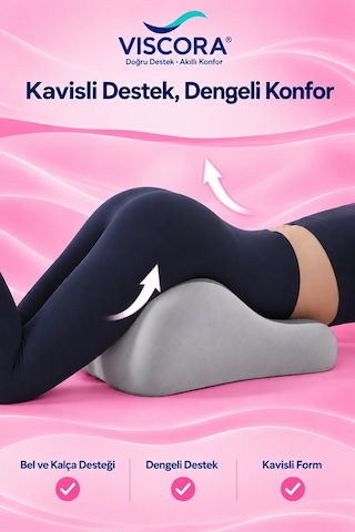 Eğimli Üçgen Matı Kişisel Konfor Alanınız İçin Çok Amaçlı Visco Destek Minderi 50 40 23 Cm Gri