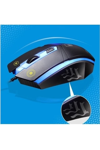Ally G21 USB Led Işıklı Kablolu Q Klavye Mouse Set