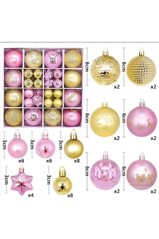 Ambition Pembe-sarı Yılbaşı Topları Charms, Yılbaşı Ağacı