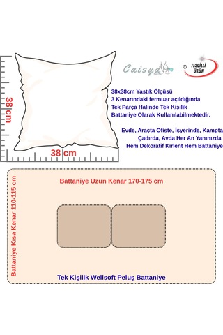 Öğretmenler Günü Atatürk Siluet Tv Battaniyeli Opsiyonel Dekoratif Yastık Kırlent 2in1 Battaniye Çok Renkli