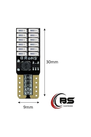 T10 Kırmızı Led Ampul 24 Smd Canbus