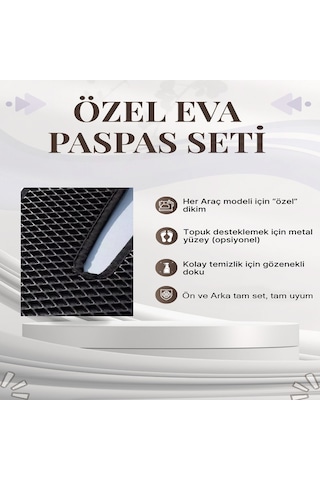 Chevrolet Aveo T300 2011-2015 Uyumlu Araca Özel Eva Tam Takım Paspas Seti Sk