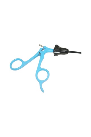 Barışhan Medikal Laparoskopik Reusable Düz Uç Makas 5 x 330 MM 20 MM Çene Mavi
