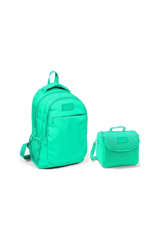 Coral High Kız Çocuk Yeşil Okul Sırt Çantası ve Beslenme Çantası