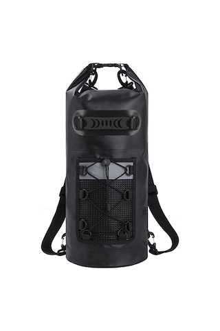 Geeksen Sualtı Sporları İçin 20l Pvc Su Geçirmez Çanta - Kuru-ıslak Bölümlü Dış Etkinlik Sırt Çantası Siyah Çok Renkli