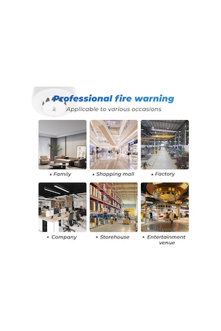 Folinda Wifi Ve Bluetooth İle Bağlı Akıllı Duman Alarmı, Sıcaklık-nem Sensörü, Telefon Uygulaması Uyarıları, Alexa Ve Google Home Desteği