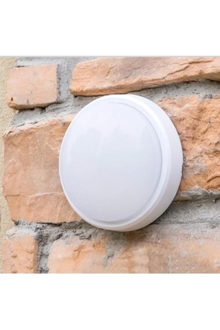 Balkon Lambası Teras Lambası Artos 15w Yuvarlak Beyaz Banyo Lambası 6400k Beyaz Işık Tavan Lambası Beyaz