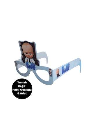 Baby Boss Temalı Kağıt Gözlük 6 Adet Parti Gözlüğü Tüm Yaşlar