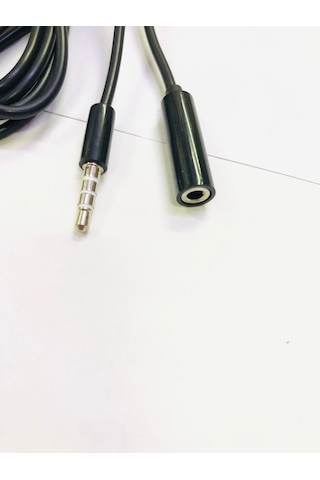 DESTE ELEKTRONİK 4 BOĞUM 3.5MM KULAKLIK UZATMA KABLOSU 1.5M SİYAH