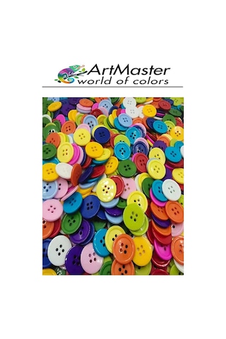 Renkli Ahşap Düğme 60 Adet 1 Paket Sanat Etkinlik Okul Kreş Anasınıfı 1.2cm 50 Adet 2.5cm 10 Adet Süsleme Düğmesi