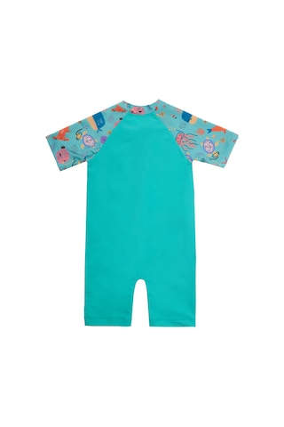 Uv Korumalı Kısa Kollu Tulum Bebek Çocuk Yüzücü Mayo 1910 Mint Mint