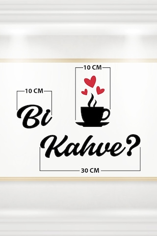 Bi Kahve Dekoratif Ahşap Duvar Dekoru - Ev Süsü - Kahve Köşesi - Duvar Dekorasyon