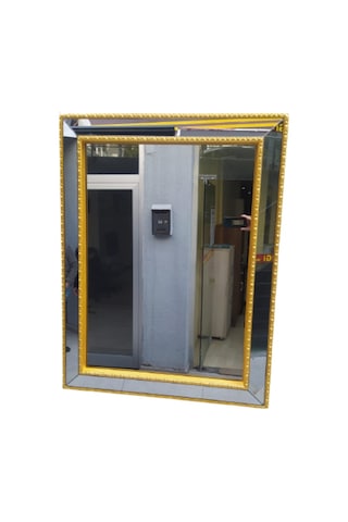 Ayna-Dresuar Motifli Model Parlak Gold Renk Kayın Torna Kutu Içi(486073743) Altın