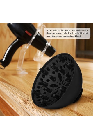 Wezone Saç Kurutucu Diffüzyörü - Kıvırcık Saçlar İçin Isı Dağıtıcı Korumalı Fön Ek Aksesuarı