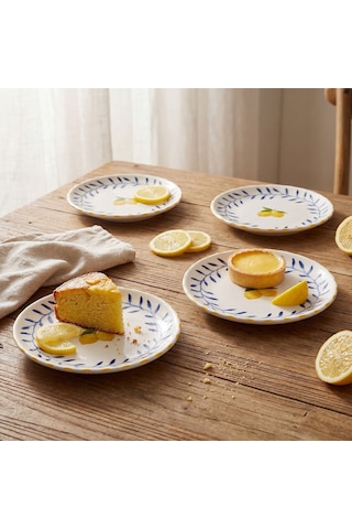 Güral Limon Desenli 19 Cm 4lü Porselen Pasta Tabağı Seti Diğer