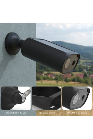 Honeybeeshop Aosu Solarcam P1 Se Max Kamera Silikon Kılıfı Siyah Tek Paket Duvara Monte Edilebilir Dayanıklı Koruma