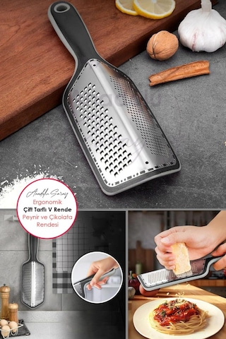 Ergonomik Tasarım Çelik Çift Taraflı Limon Peynir Sarımsak Çikolata Rendesi Çok Amaçlı El Rendesi Diğer