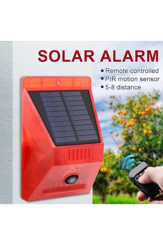 1290 Güneş Enerjili Sensörlü Alarm Yabani Hayvan Kovucu 120db