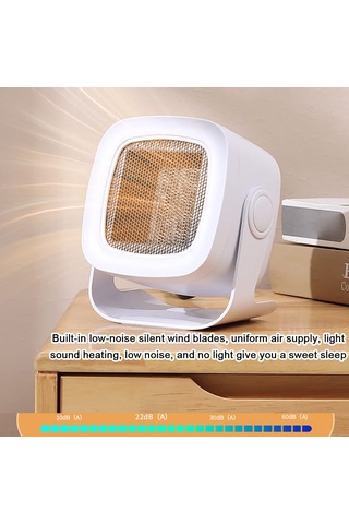 Lemestar Ev Ofis Banyo Kullanıma Uygun Taşınabilir 800w'dan Az Hızlı Isıtıcı Masaüstü Fanlı Elektrikli Soba Ce Onaylı Abs Malzeme