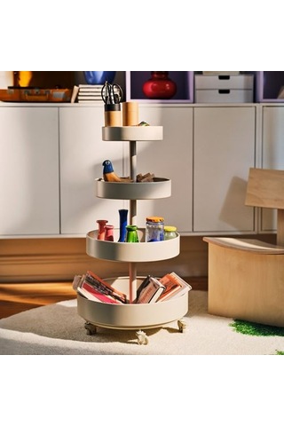Ikea Ps 2026 Servis Arabası, Bej, 89x48 Cm