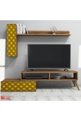 Variant Planet Tv Ünitesi - Sarı / Ceviz