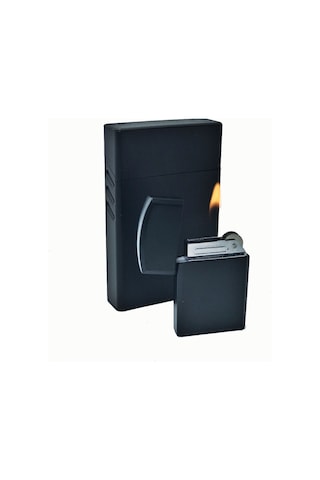 Metal Slim Kısa Sigara Kutusu Modeli Çakmak Set N11.2320