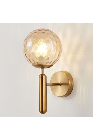 Yuvarlak Cam Led Duvar Işığı For 5w White Light Diğer Siyah Altın