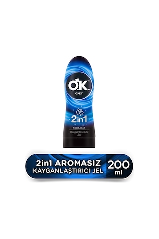 Okey 2in1 Aromasız Kayganlaştırıcı Jel 2 x 200 ML