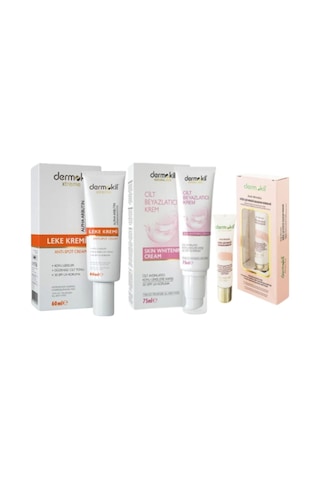 Dermokil Cilt Beyazlatıcı Krem 75 ML + Spot Leke Kremi 60 ML + Göz Çevresi Bakım Kremi 15 ML