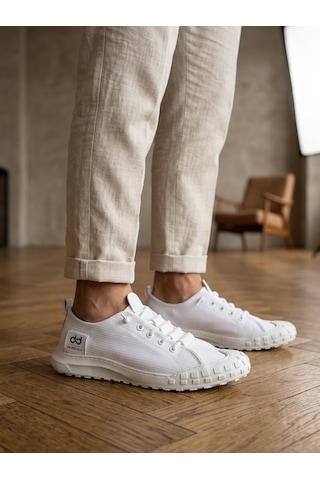 Ba0248 Boa Beyaz Esnek Bağcıklı Ultra Hafif Nefes Alan Sneaker Ayakkabı